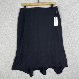 Jofit Nouveau Ruffle Hem Skirt Womens Size S Black Modern Minimalist Office